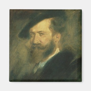 Portret van de kunstenaar Wilhelm Busch, c.1878 Magneet