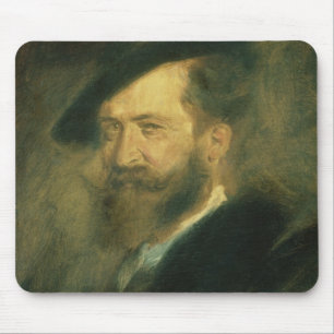 Portret van de kunstenaar Wilhelm Busch, c.1878 Muismat