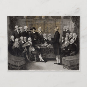 Portret van de leden van de medische samenleving v briefkaart