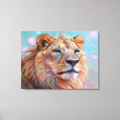 Portret van de leeuw canvas afdruk (Voorkant)