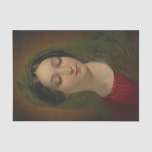 Portret van de Madonna door Mihael Stroj Tissuepapier (Voorkant)