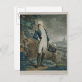 Portret van de Marquis de La Fayette Briefkaart (Voorkant / Achterkant)