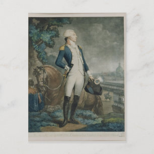 Portret van de Marquis de La Fayette Briefkaart