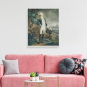 Portret van de Marquis de La Fayette Canvas Afdruk (Insitu (Woonkamer))