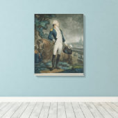 Portret van de Marquis de La Fayette Canvas Afdruk (Insitu (Houten vloer))