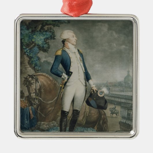 Portret van de Marquis de La Fayette Metalen Ornament (Voorkant)