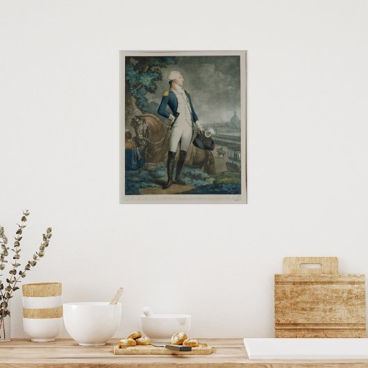 Portret van de Marquis de La Fayette Poster (Keuken)