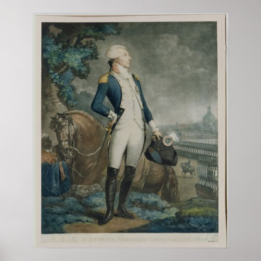 Portret van de Marquis de La Fayette Poster (Voorkant)