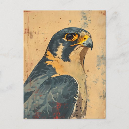portret van de Merlin Falcon Briefkaart (Voorkant)