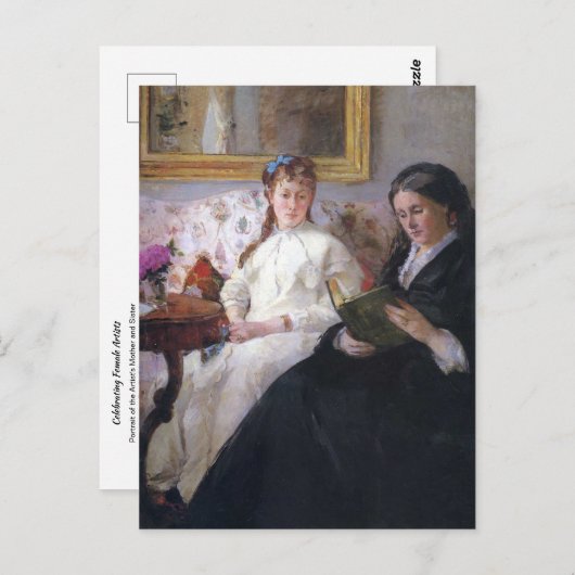 Portret van de moeder en zuster van de kunstenaar, briefkaart (Voorkant / Achterkant)