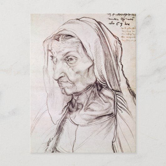 Portret van de moeder van de kunstenaar, 1514 briefkaart (Voorkant)