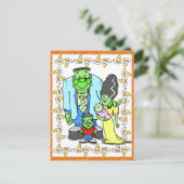 Portret van de Monster van de Partij van Halloween Briefkaart (Staand voorkant)