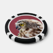Portret van de Noordelijke Saw-Whet Owl Pokerchips (Enkel)