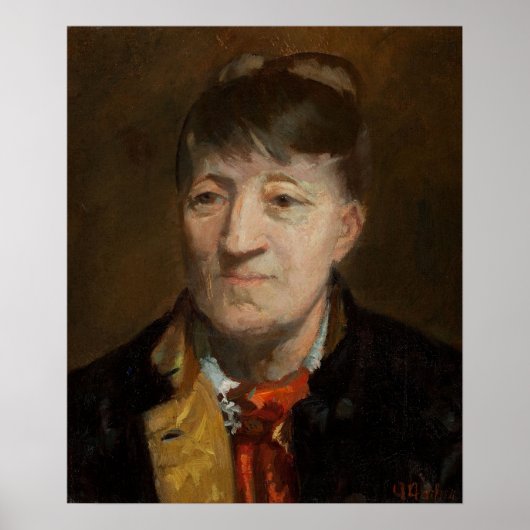 Portret van de Noorse schilder Kitt Poster (Voorkant)