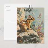  portret van de oostelijke Chipmunk Briefkaart (Voorkant / Achterkant)