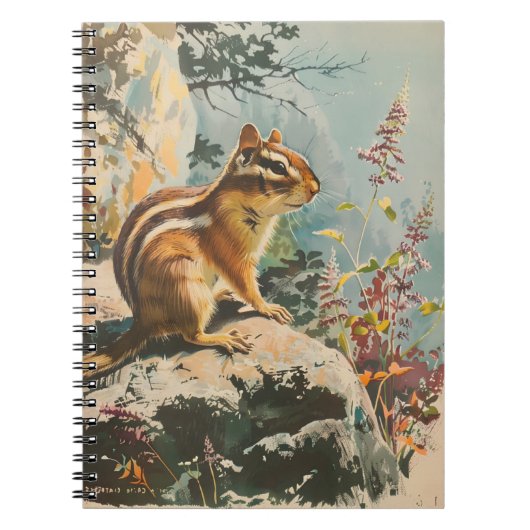  portret van de oostelijke Chipmunk Notitieboek (Voorkant)