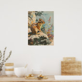  portret van de oostelijke Chipmunk Poster (Keuken)