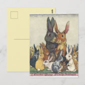 Portret van de paasfamilie briefkaart (Voorkant / Achterkant)