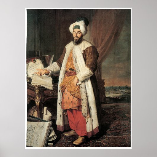Portret van de Pasha Mehmed Said, Poster (Voorkant)