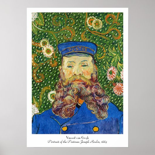 Portret van de Postman Joseph Rouli Van gogh vinc Poster (Voorkant)