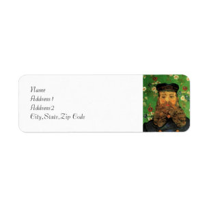 Portret van de postman Joseph Roulin door Van Gogh Etiket