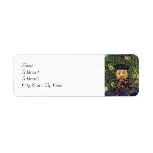 Portret van de postman Joseph Roulin door Van Gogh Etiket