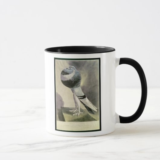 Portret van de Pouter Pigeon Mok (Rechts)