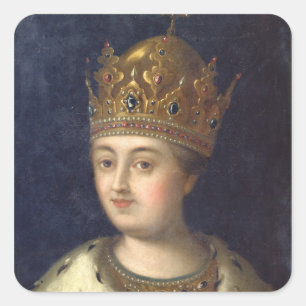 Portret van de Regent Sophia, 1772 Vierkante Sticker