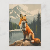 Portret van de Rode Fox Briefkaart (Voorkant)
