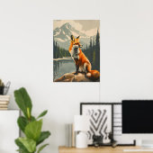 Portret van de Rode Fox Poster (Thuiskantoor)