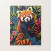  Portret van de Rode Panda Legpuzzel (Verticaal)