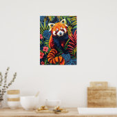  Portret van de Rode Panda Poster (Keuken)