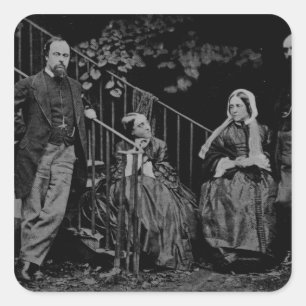 Portret van de Rossetti-familie, 1864 Vierkante Sticker