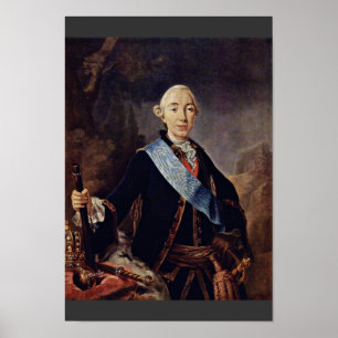 Portret van de Russische keizer Peter III. Door Pf Poster