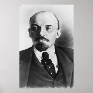 Portret van de Russische Vladimir Ilyich Lenin Poster