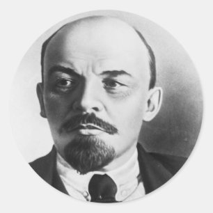 Portret van de Russische Vladimir Ilyich Lenin Ronde Sticker