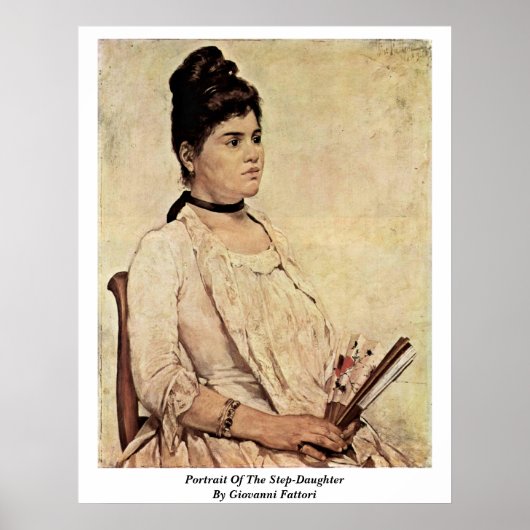 Portret van de sterrendochter Giovanni Fattori Poster (Voorkant)