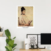 Portret van de sterrendochter Giovanni Fattori Poster (Thuiskantoor)
