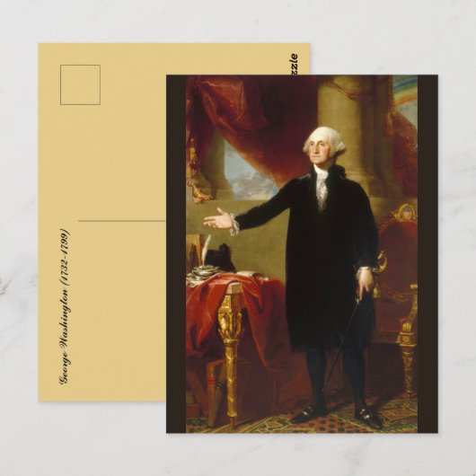Portret van de stichter George Washington USA Briefkaart (Voorkant / Achterkant)