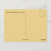 Portret van de stichter George Washington USA Briefkaart (Achterkant)