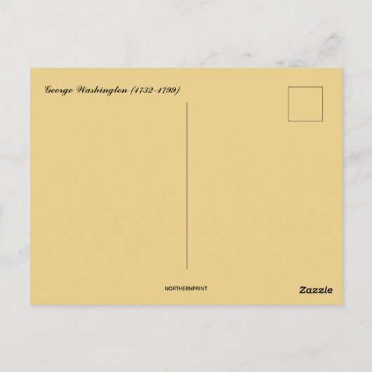 Portret van de stichter George Washington USA Briefkaart (Achterkant)