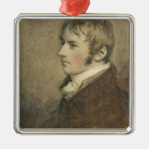 Portret van de twintig jaar John Constable (1776-1 Metalen Ornament
