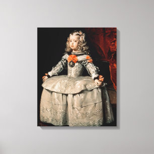 Portret van de vijf jaar Infanta Margarita Canvas Afdruk