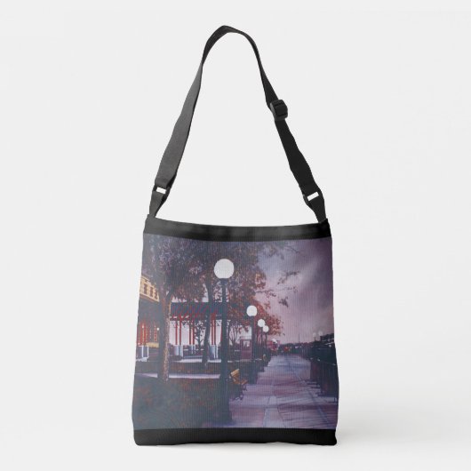 Portret van de Vrijheid, Ellis Island Crossbody Tas (Achterkant)