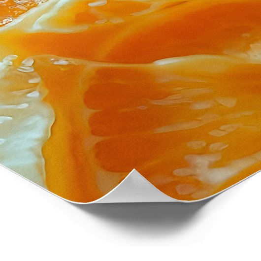 Portret van de vrouw tussen de Sinaasappels - Fres Poster (Hoek)