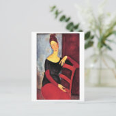 Portret van de vrouw van de kunstenaar, Modigliani Briefkaart (Staand voorkant)