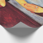 Portret van de vrouw van de kunstenaar, Modigliani Cadeaupapier (Hoek)