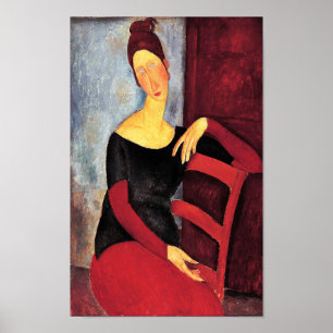Portret van de vrouw van de kunstenaar, Modigliani Poster