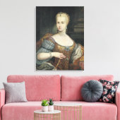 Portret van de vrouw van Pietro Leopoldo di Lorena Canvas Afdruk (Insitu (Woonkamer))