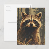  portret van de wasbeer briefkaart (Voorkant / Achterkant)